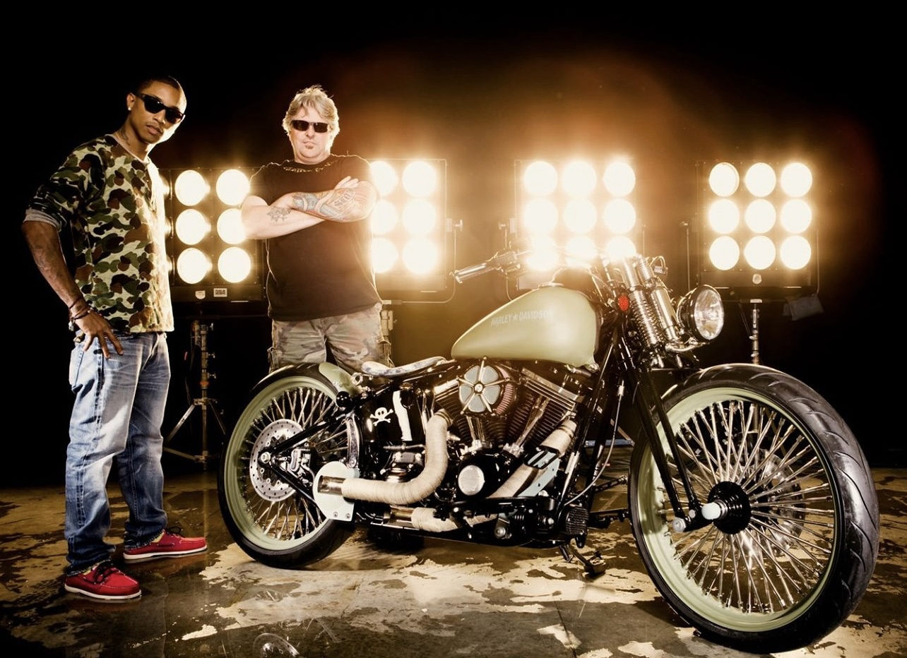 Pharrell Williams "Americana" Custom H-D Softail — hand-crafted custom motorcycle built by Doug Keim at Creative Cycles, Umatilla FL